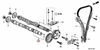 Trục Cam Xả Honda Cr-V Mã phụ tùng 14120R40A00