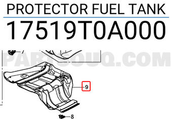 Tấm Bảo Vệ Bình Xăng Honda Cr-V Mã phụ tùng 17519T0A000