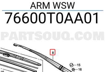 Cần Gạt Mưa Dài Honda Cr-V Mã phụ tùng 76600T0AA01