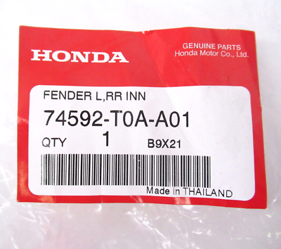 Lòng Dè Chắn Bùn Sau Trái Honda Cr-V Mã phụ tùng 74592T0AA01