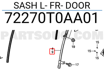 Dẫn Hướng Kính Trước Trái Honda Cr-V Mã phụ tùng 72270T0AA01