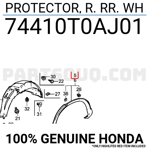 Gioăng Thành Cánh Cửa Hậu Honda Cr-V Mã phụ tùng 74440T0AJ01