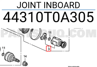 Đầu Láp Trong Honda Cr-V Mã phụ tùng 44310T0A305