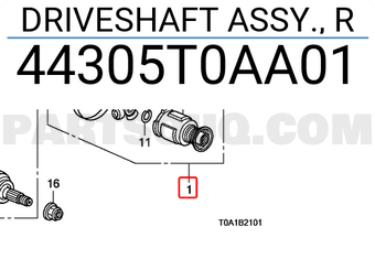 Cây Láp Phải Honda Cr-V Mã phụ tùng 44305T0AA01