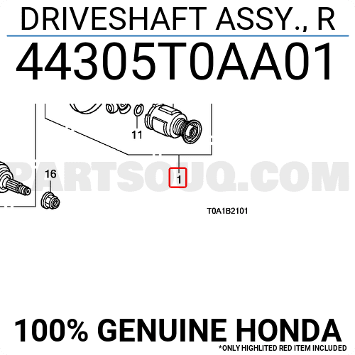 Cây Láp Phải Honda Cr-V Mã phụ tùng 44305T0AA01