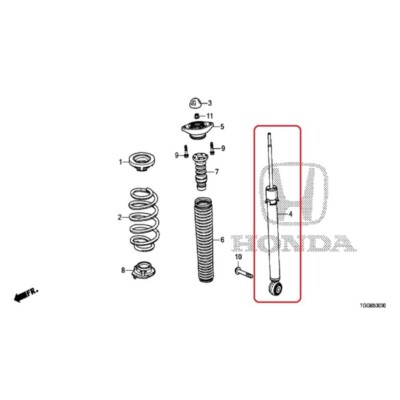 Giảm Xóc Sau Phải Honda Cr-V Mã phụ tùng 52611T0NT51