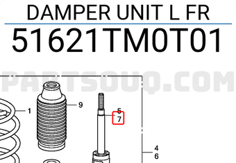 Giảm Xóc Trước Trái Honda City Mã phụ tùng 51621TM0T31
