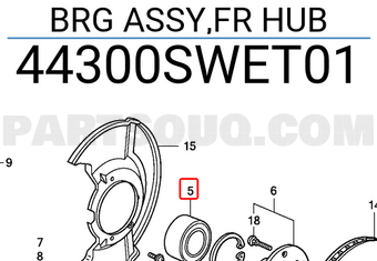 Bi May Ơ Trước Honda Cr-V Mã phụ tùng 44300SWET01