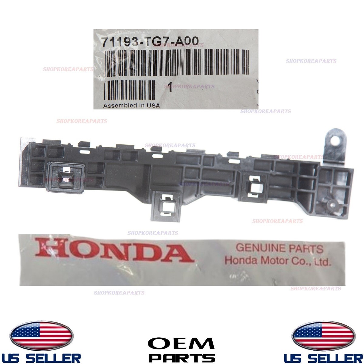Nẹp Cài Cản Trước Trái Honda Civic Mã phụ tùng 71193SNB000