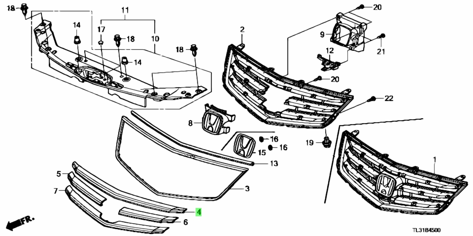 Nẹp Mạ Ca Lăng Số 2 Phải Honda Cr-V Mã phụ tùng 71123T0NT01