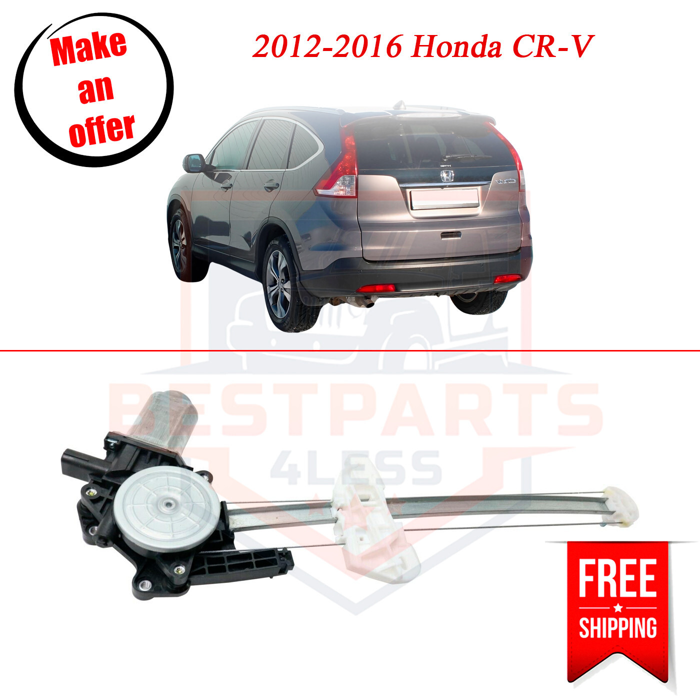 Com Pa Lên Kính Cánh Cửa Sau Trái Honda Cr-V Mã phụ tùng 72750T0AA01