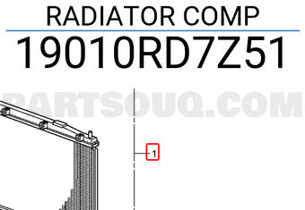 Két Nước Mt Honda City Mã phụ tùng 19010RD7Z51