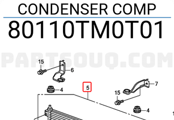 Giàn Nóng Honda City Mã phụ tùng 80110TM0H01