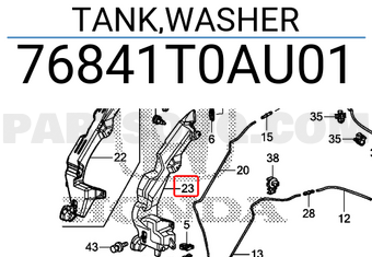 Bình Nước Rửa Kính Honda Cr-V Mã phụ tùng 76841T0AU01