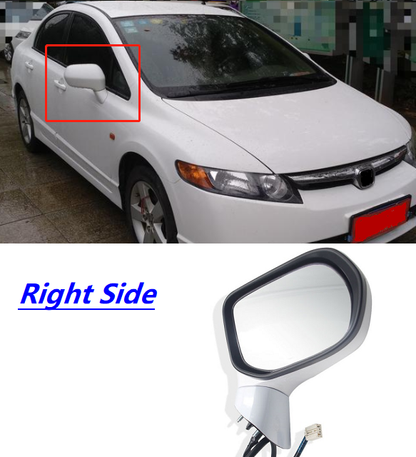 Gương Chiếu Hậu Phải 7 Giắc Điện Honda Civic Mã phụ tùng 76200SVCH01