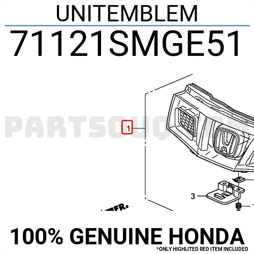 Ca Lăng Honda Civic Mã phụ tùng 71121SMGE61