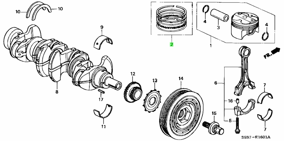 Séc Măng Cos 0 -F20a Honda Accord Mã phụ tùng 13011PT0B02