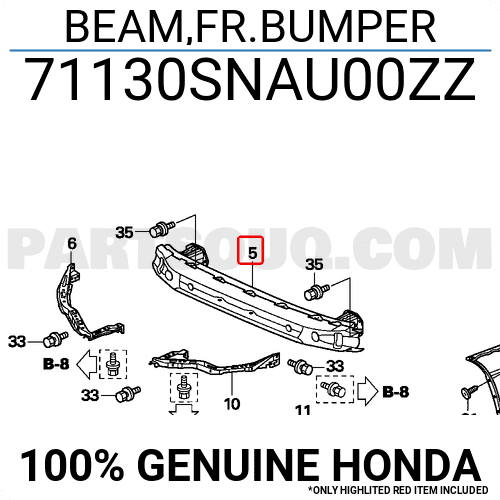 Xương Giằng Ngang Đầu Xe Honda Civic Mã phụ tùng 71130SNAU00ZZ