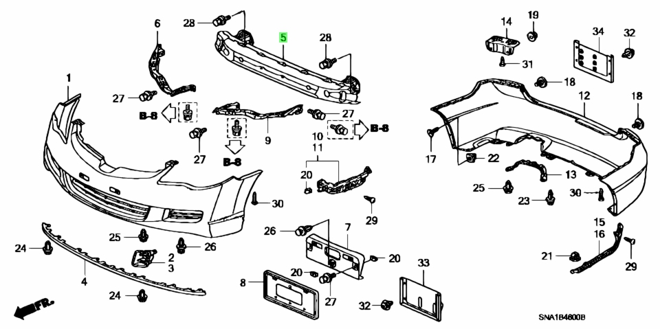Xương Giằng Ngang Đầu Xe Honda Civic Mã phụ tùng 71130SNAU00ZZ