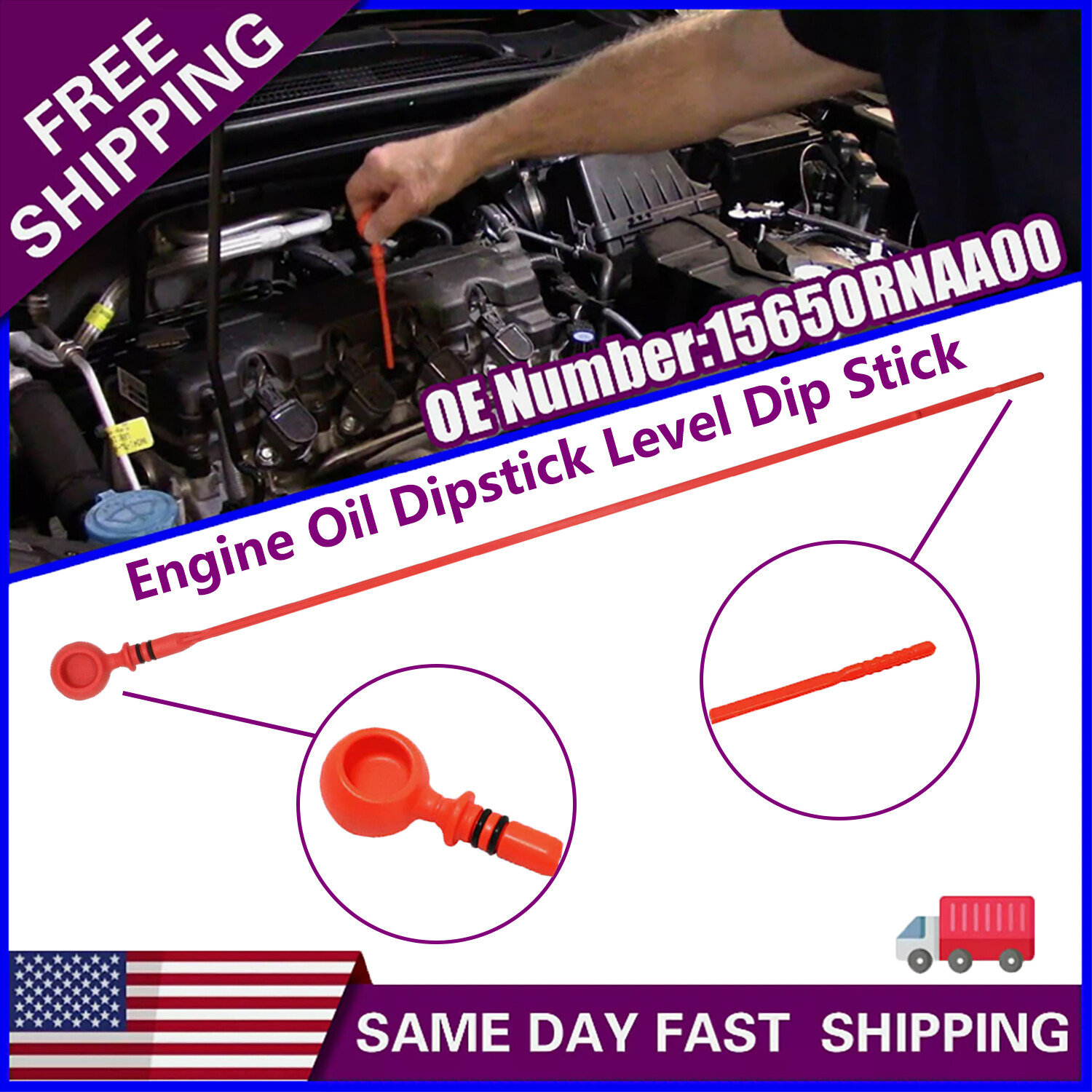 Thước Thăm Dầu Honda Civic Mã phụ tùng 15650rnaa01