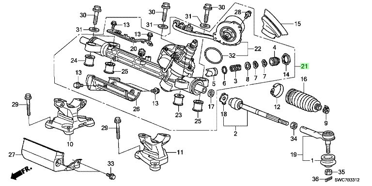 Mô Tơ Trợ Lực Điện Honda Cr-V Mã phụ tùng 53602SWCG01