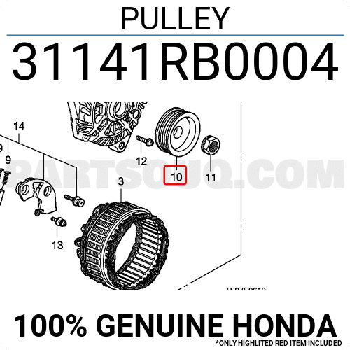 Buly Máy Phát Honda City Mã phụ tùng 31141RB0004