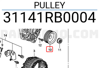 Buly Máy Phát Honda City Mã phụ tùng 31141RB0004