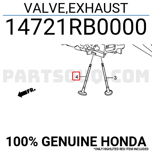 Xupap Xả Honda City Mã phụ tùng 14721RB0000