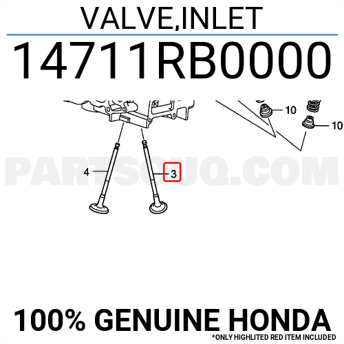 Trục Cam Hút Honda City Mã phụ tùng 14711RB0000