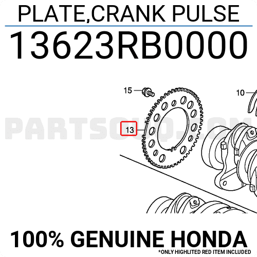 Bánh Đà Trục Cơ Honda City Mã phụ tùng 13623RB0000