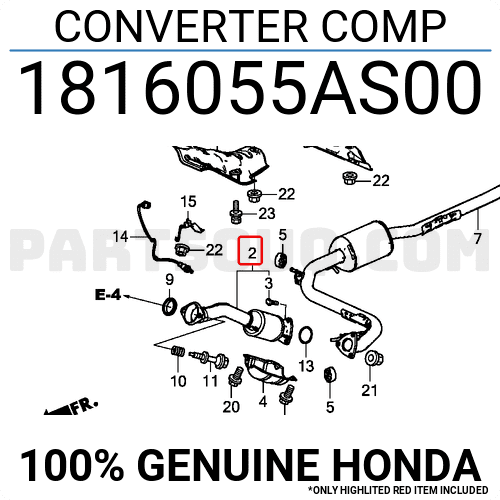 Ống Xả Đoạn Đầu Honda City Mã phụ tùng 1816055AS00