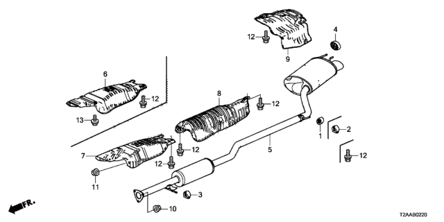 Ống Xả Đoạn Cuối Honda City Mã phụ tùng 18307T9AT51
