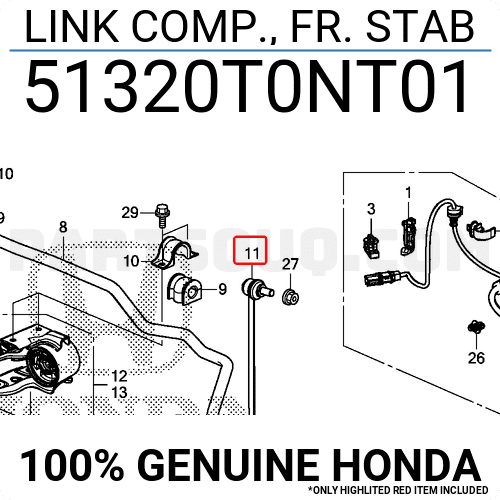 Rotuyn Cân Bằng Trước Honda Cr-V Mã phụ tùng 51320T0NT01