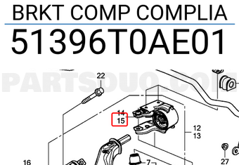 Cao Su Đầu Càng Trái Honda Cr-V Mã phụ tùng 51396T0AE01