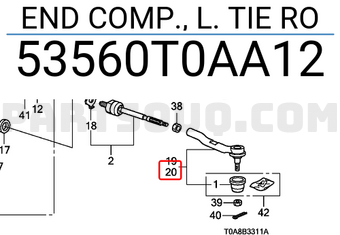Ro Tuyn Lái Ngoài Trái Honda Cr-V Mã phụ tùng 53560T0AA12