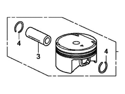 Piston Cos 0 - 2.4 K24a4 Honda Accord Mã phụ tùng 13020rl5a10