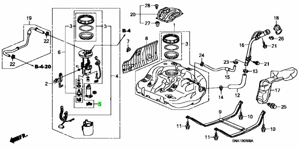 Giá Bắt Lọc Xăng Honda Civic OEM 17048SNA000