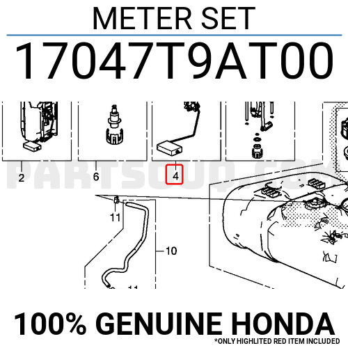 Phao Báo Xăng Honda City Mã phụ tùng 17047T9AT00