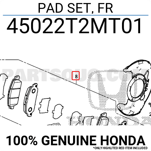 Má Phanh Trước Honda Accord Mã phụ tùng 45022T2MT01
