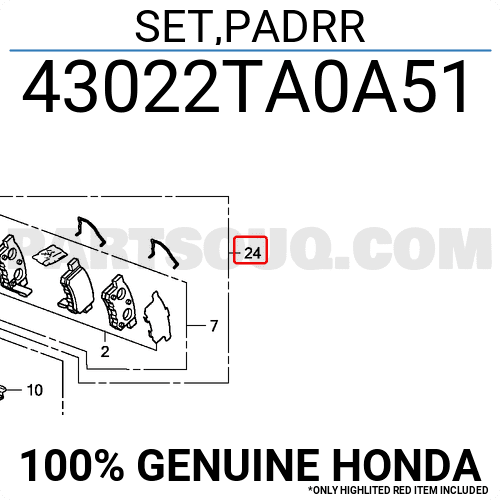 Má Phanh Sau Honda Accord Mã phụ tùng 43022TA0A81