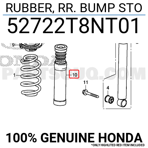 Chụp Bụi Giảm Xóc Sau Honda Accord Mã phụ tùng 52722T2MT01