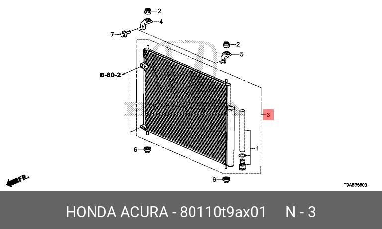 Giàn Nóng Honda City Mã phụ tùng 80110T9AX01