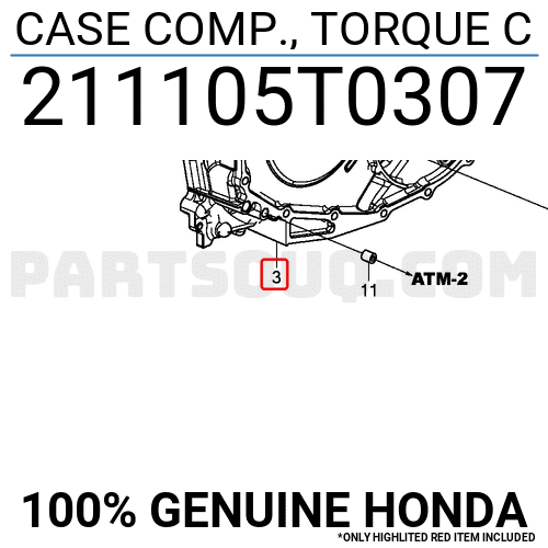 Vỏ Hộp Số Cvt Honda City Mã phụ tùng 211105T0307