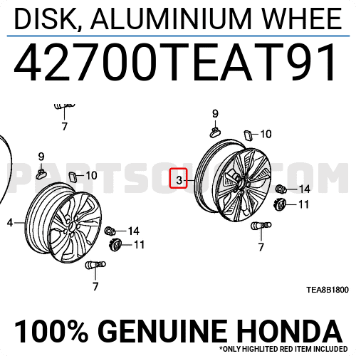 Lazang 16 Đúc Inh Honda City Mã phụ tùng 42700T9NT91_HN