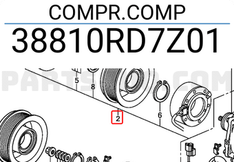 Lốc Điều Hòa Honda City Mã phụ tùng 38810RD7Z03