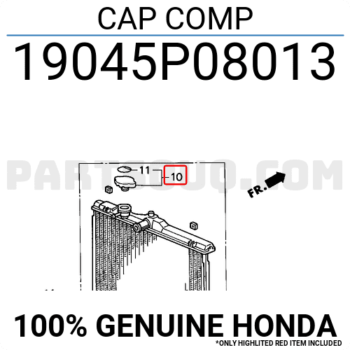 Nắp Két Nước Honda City Mã phụ tùng 19045p08013