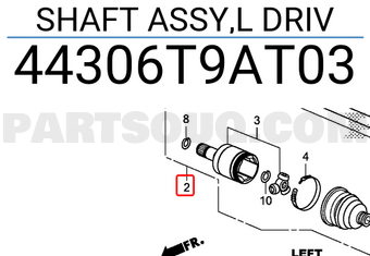Cây Láp Trái Honda City Mã phụ tùng 44306T9AT03