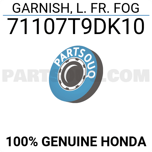 Ốp Đèn Gầm Trái Honda City Mã phụ tùng 71107t9dk10