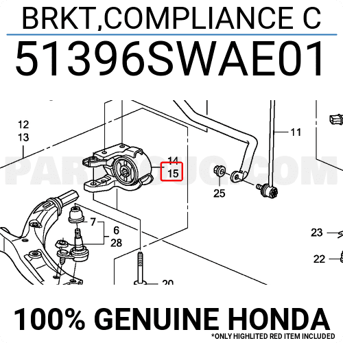 Cao Su Đầu Càng A Honda Cr-V Mã phụ tùng 51396SWAE01