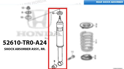 Giảm Xóc Sau Honda City Mã phụ tùng 52610T9CT12